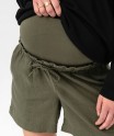 Short de grossesse en lin avec bandeau bas